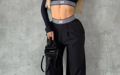 Conjunto pantalón – top mangas