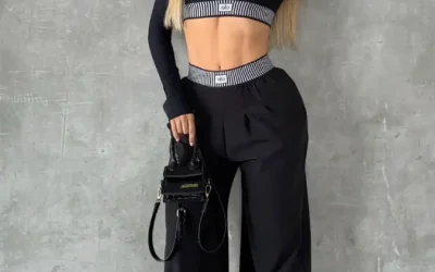 Conjunto pantalón – top mangas